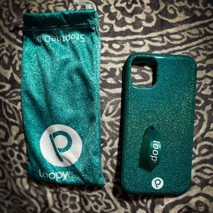 iPhone 11 Sparkle Turquoise Loopy phone case